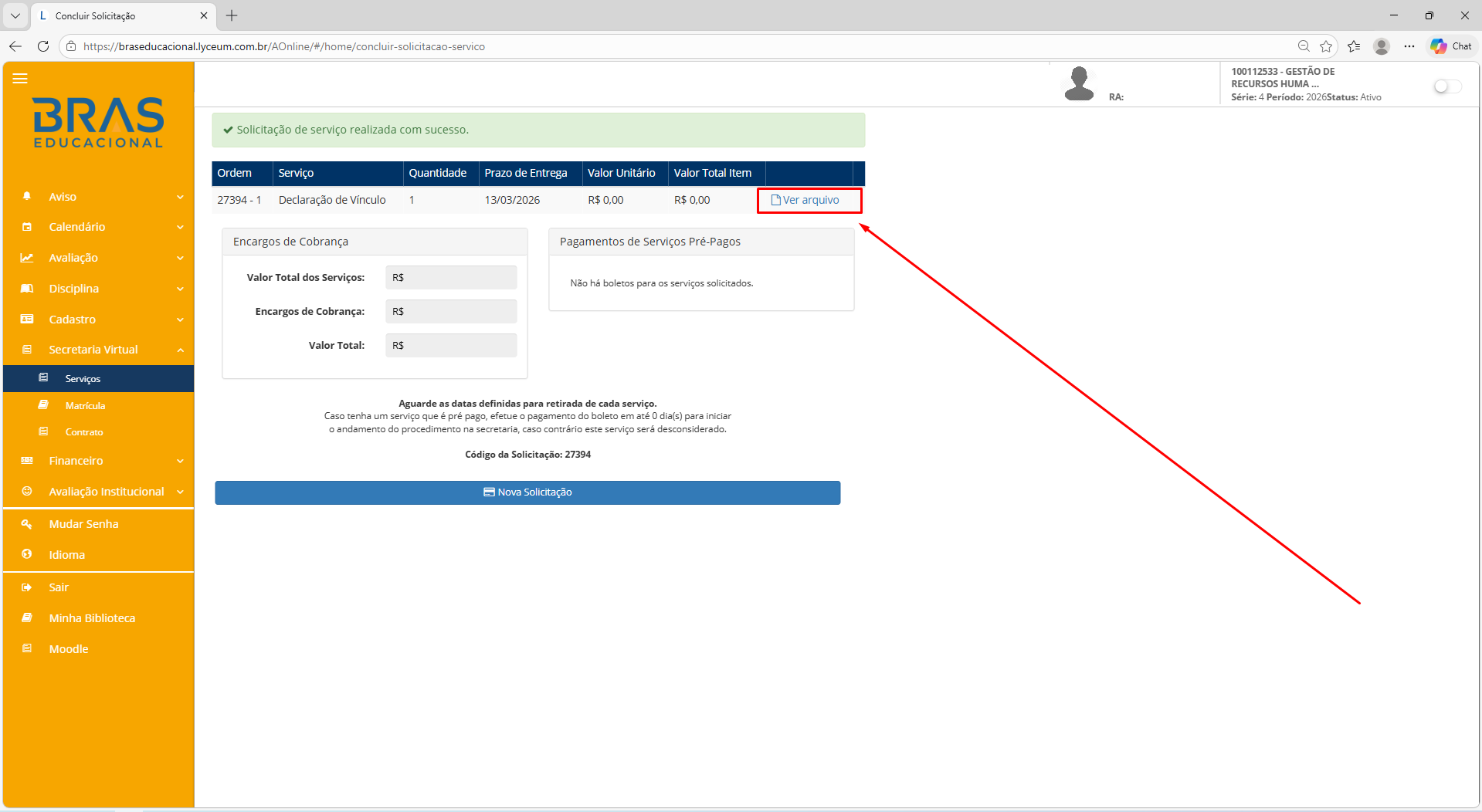 Concluir Solicitação